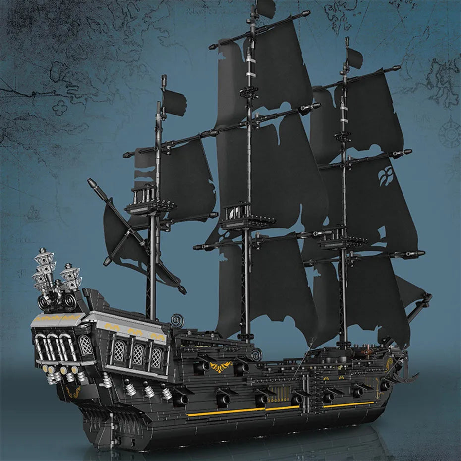 Building Blocks MOC Pirates Of Caribbean Black Pearl Ship Bricks Toy - 3