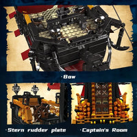 Thumbnail for Building Blocks MOC Pirates Of Caribbean Red Pirate Ship Bricks Toys 13109 - 8