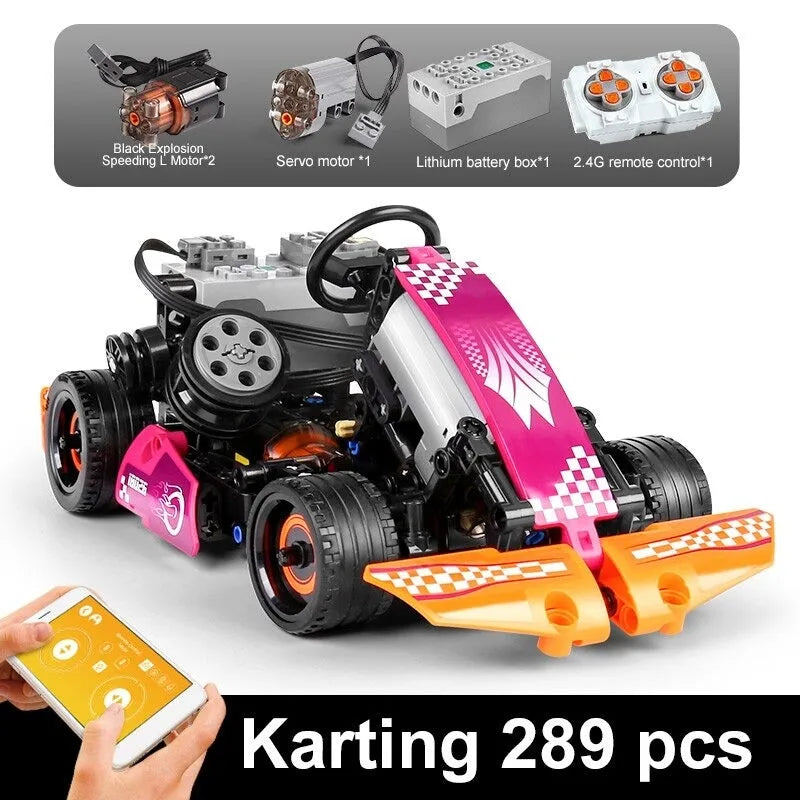 Building Blocks MOC RC APP Go - Kart Racing Karting Car Bricks Toy 18026 - 1