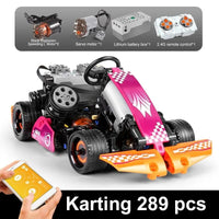 Thumbnail for Building Blocks MOC RC APP Go-Kart Racing Karting Car Bricks Toy 18026 - 1