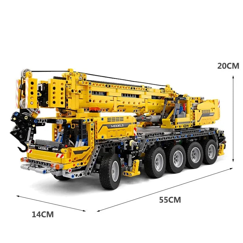 Building Blocks MOC RC APP Heavy Mobile Lift Crane Trucks Bricks Kids Toys - 2