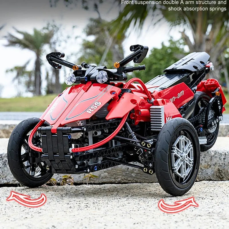 Building Blocks MOC RC APP Monster Spider Motorcycle Bricks Toy 23010 Construction Set Toys - 3