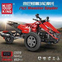 Thumbnail for Building Blocks MOC RC APP Monster Spider Motorcycle Bricks Toy 23010 - 2