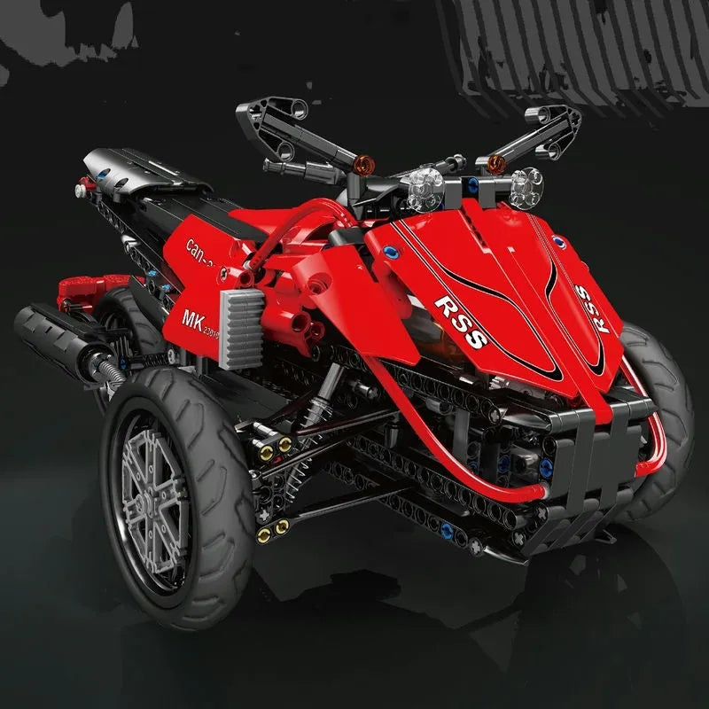 Building Blocks MOC RC APP Monster Spider Motorcycle Bricks Toy 23010 Construction Set Toys - 4