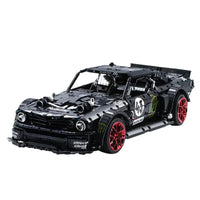 Thumbnail for Building Blocks MOC RC Classic Mustang Hoonicorn V2 Sports Car Bricks Toy 13108 - 2
