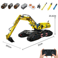 Thumbnail for Building Blocks MOC RC Crawler All Terrain Truck Excavator Bricks Toy 17018 - 7