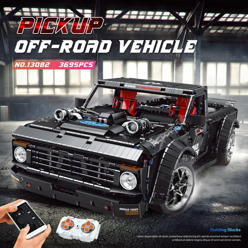 Building Blocks MOC RC F-150 Hoonitruck Off-Road Pickup Truck Bricks Toy 13082 - 6