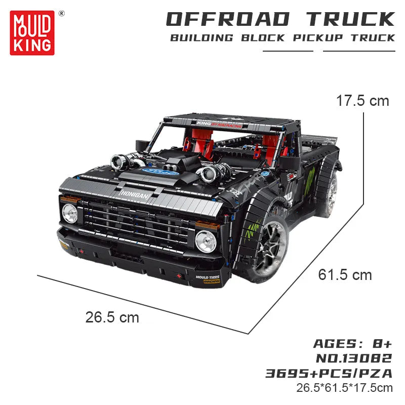 Building Blocks MOC RC F-150 Hoonitruck Off-Road Pickup Truck Bricks Toy 13082 - 7