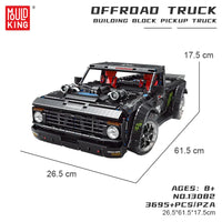 Thumbnail for Building Blocks MOC RC F-150 Hoonitruck Off-Road Pickup Truck Bricks Toy 13082 - 7