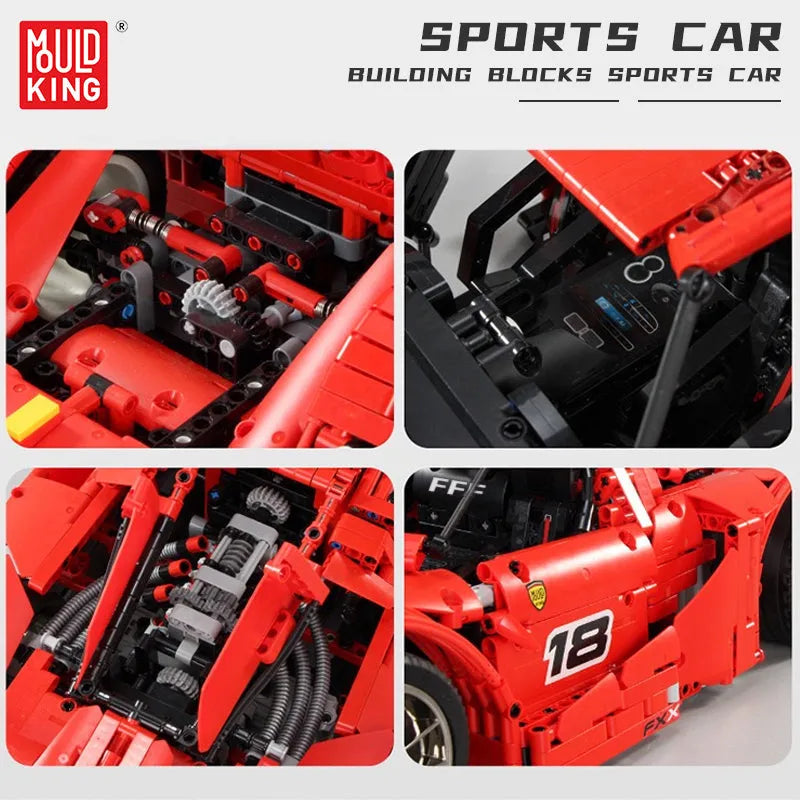 Building Blocks MOC RC Ferrari FXX Sports Racing Car Bricks Toys 13085 - 9