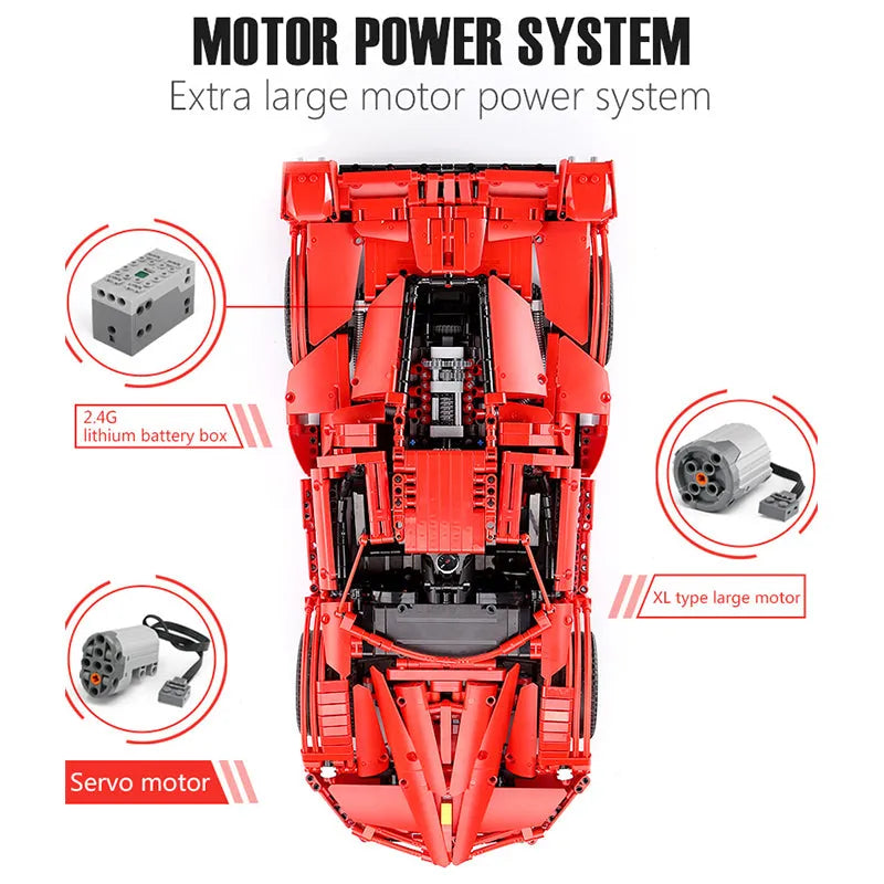 Moc RC Ferrari FXX Sports Racing Car Bricks Toys 13085