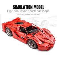 Thumbnail for Building Blocks MOC RC Ferrari FXX Sports Racing Car Bricks Toys 13085 - 10
