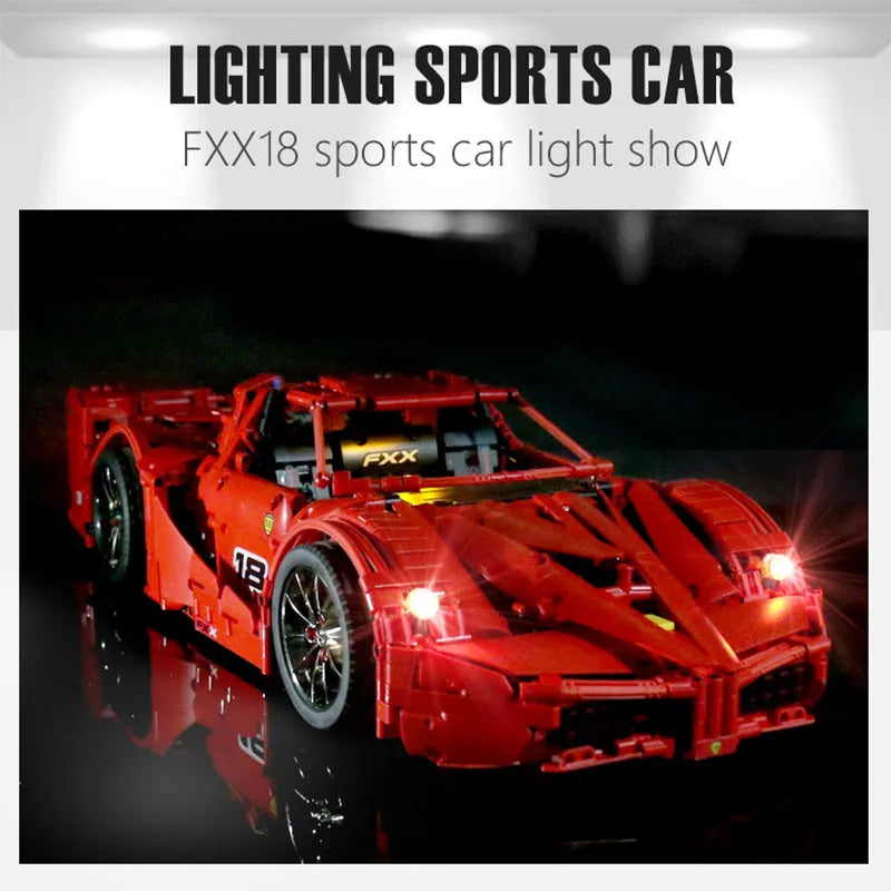 Building Blocks MOC RC Ferrari FXX Sports Racing Car Bricks Toys 13085 - 3