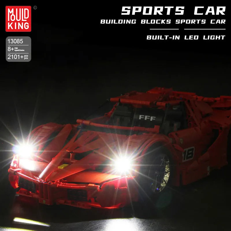 Building Blocks MOC RC Ferrari FXX Sports Racing Car Bricks Toys 13085 - 6