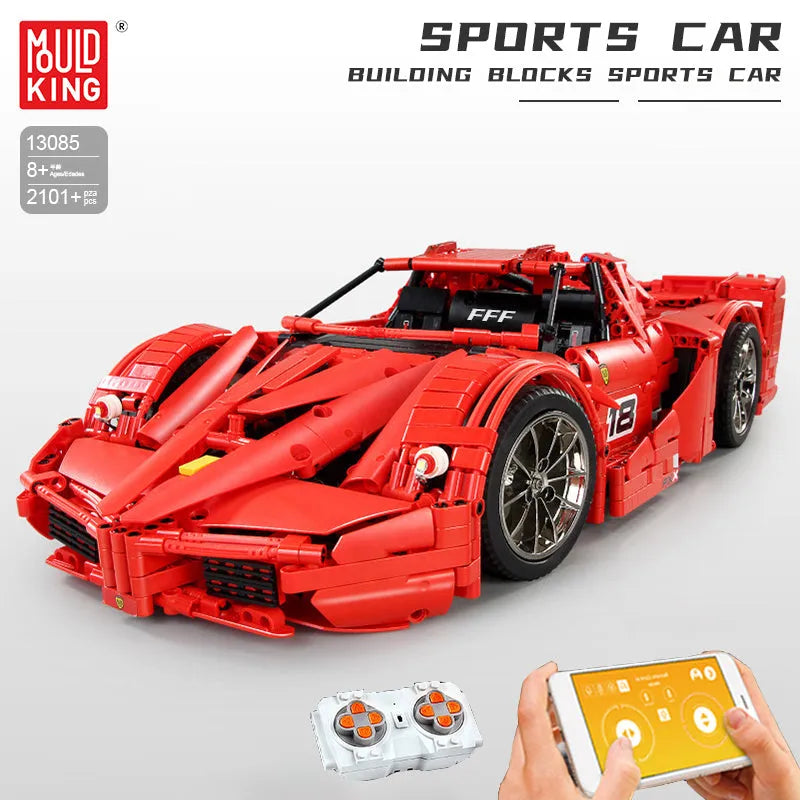 Building Blocks MOC RC Ferrari FXX Sports Racing Car Bricks Toys 13085 - 2