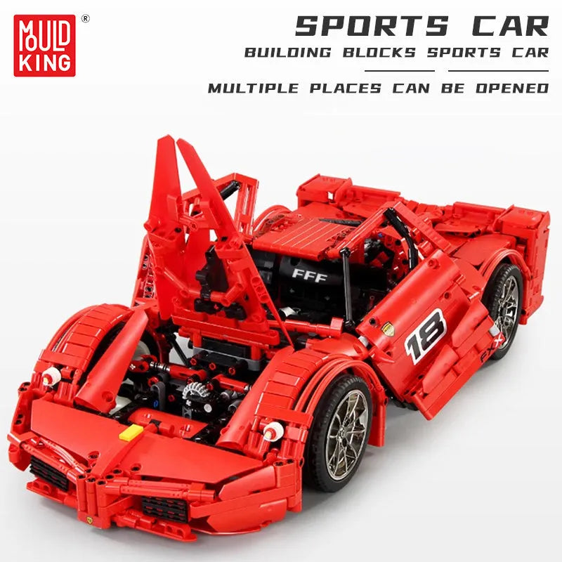 Building Blocks MOC RC Ferrari FXX Sports Racing Car Bricks Toys 13085 - 7