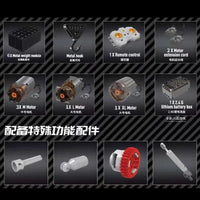 Thumbnail for Building Blocks MOC RC GMK Heavy Mobile Crane Truck Bricks Toy 17013H - 11