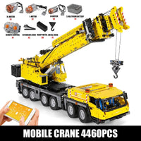 Thumbnail for Building Blocks MOC RC GMK Heavy Mobile Crane Truck Bricks Toy 17013H - 1