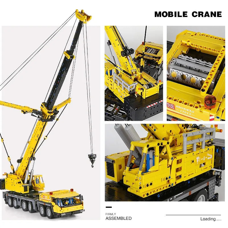 Building Blocks MOC RC GMK Heavy Mobile Crane Truck Bricks Toy 17013H - 9