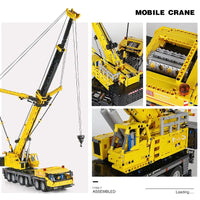 Thumbnail for Building Blocks MOC RC GMK Heavy Mobile Crane Truck Bricks Toy 17013H - 9