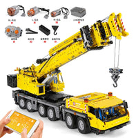 Thumbnail for Building Blocks MOC RC GMK Heavy Mobile Crane Truck Bricks Toy 17013H - 7