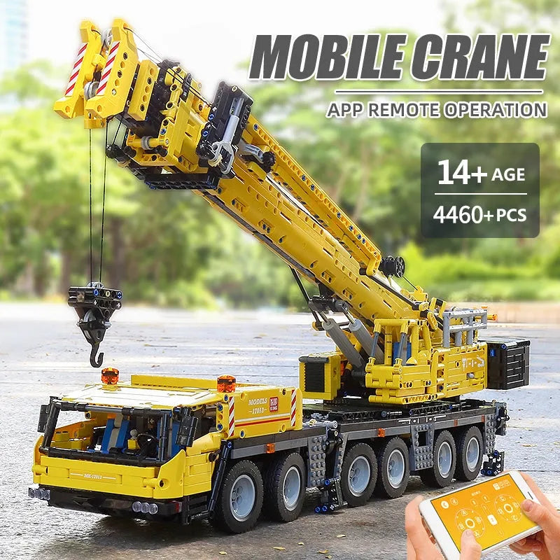 Building Blocks MOC RC GMK Heavy Mobile Crane Truck Bricks Toy 17013H - 8