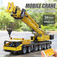 Thumbnail for Building Blocks MOC RC GMK Heavy Mobile Crane Truck Bricks Toy 17013H - 8
