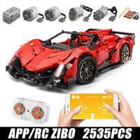 Thumbnail for Building Blocks MOC RC Lambo Roadster 13079 Super Racing Car Bricks Toys - 1