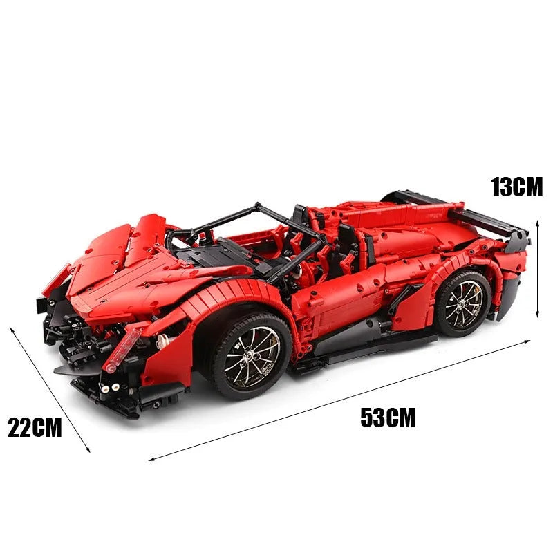 Building Blocks MOC RC Lambo Roadster 13079 Super Racing Car Bricks Toys - 7