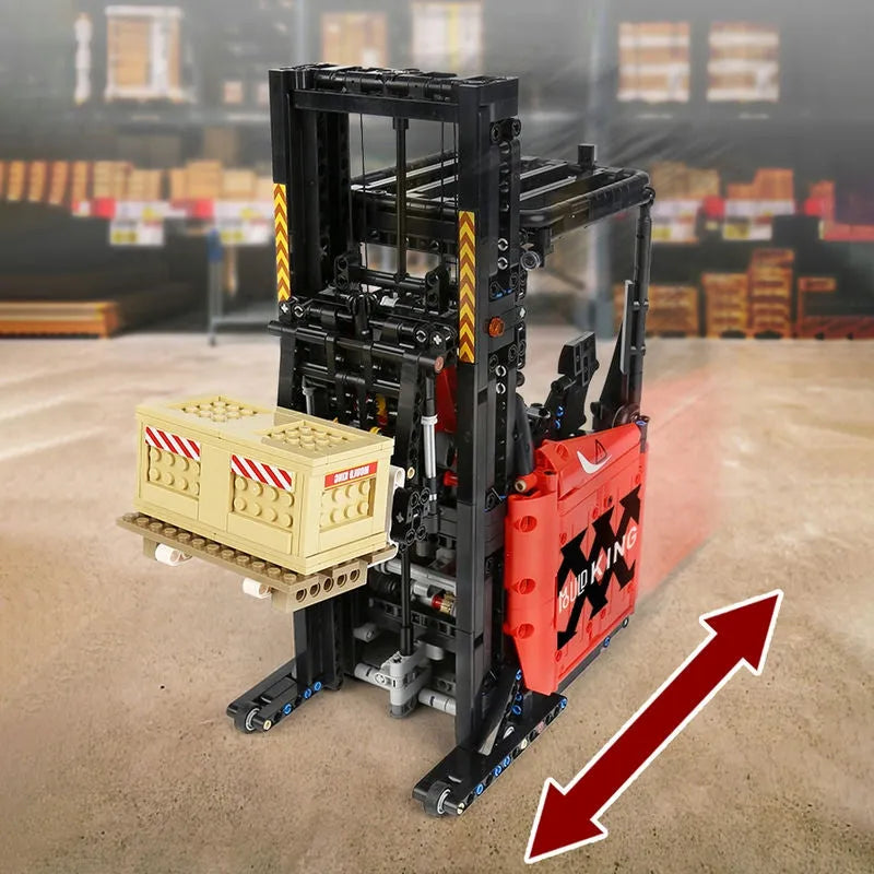 Building Blocks MOC RC Motorized APP Reach Shelf Forklift Truck Bricks Toys - 11
