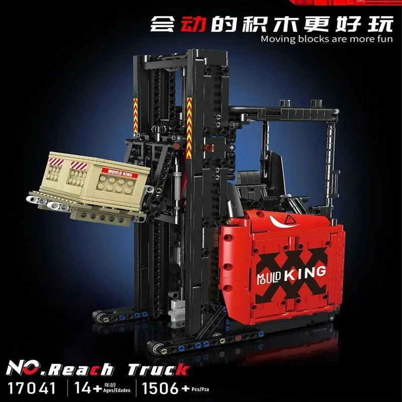 Building Blocks MOC RC Motorized APP Reach Shelf Forklift Truck Bricks Toys Construction Set Toys - 2