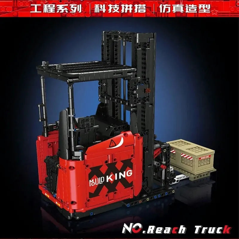 Building Blocks MOC RC Motorized APP Reach Shelf Forklift Truck Bricks Toys - 6