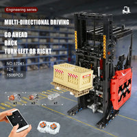 Thumbnail for Building Blocks MOC RC Motorized APP Reach Shelf Forklift Truck Bricks Toys - 3