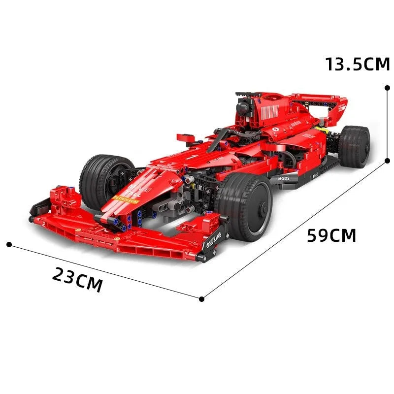 F1 Bricks Rc Red Furious Racing Car Building Blocks MOC RC Motorized