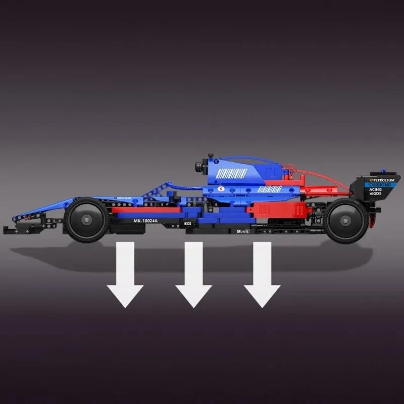 F1 Bricks Rc Red Furious Racing Car Building Blocks MOC RC Motorized