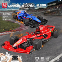Thumbnail for Building Blocks MOC RC Motorized F1 Red Furious Racing Car Bricks Toy 18024A - 2