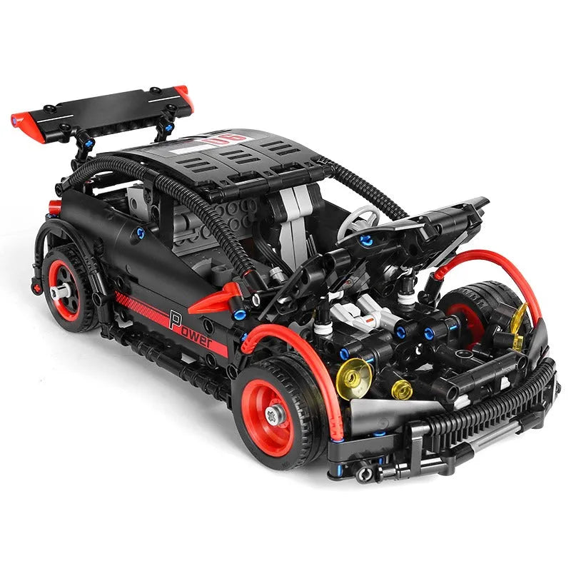 Building Blocks MOC RC Motorized Hatchback Type R Racing Car Bricks Toy 18013 - 5