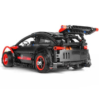 Thumbnail for Building Blocks MOC RC Motorized Hatchback Type R Racing Car Bricks Toy 18013 - 4
