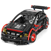 Thumbnail for Building Blocks MOC RC Motorized Hatchback Type R Racing Car Bricks Toy 18013 - 1