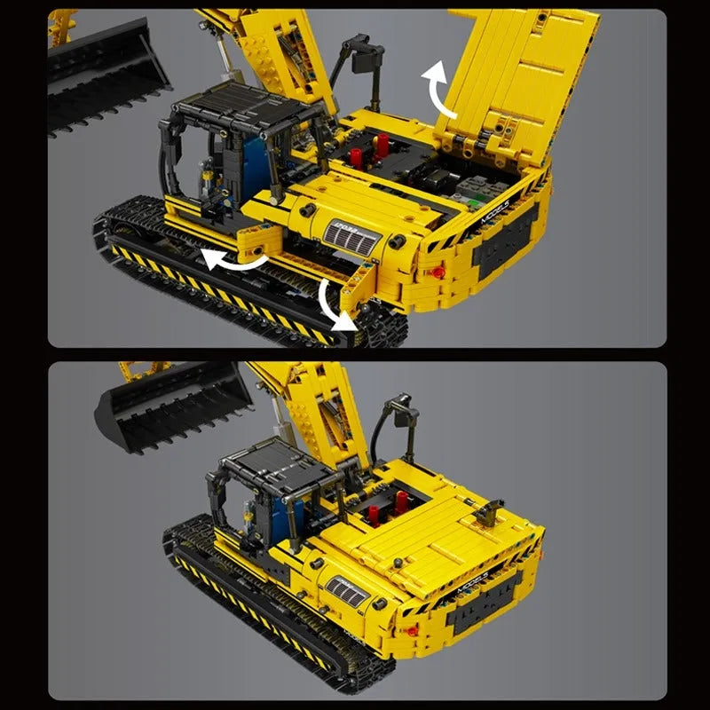 Building Blocks MOC RC Motorized Link Belt 250 Excavator Bricks Toys 17032 - 9