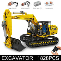 Thumbnail for Building Blocks MOC RC Motorized Link Belt 250 Excavator Bricks Toys 17032 Construction Set Toys - 1