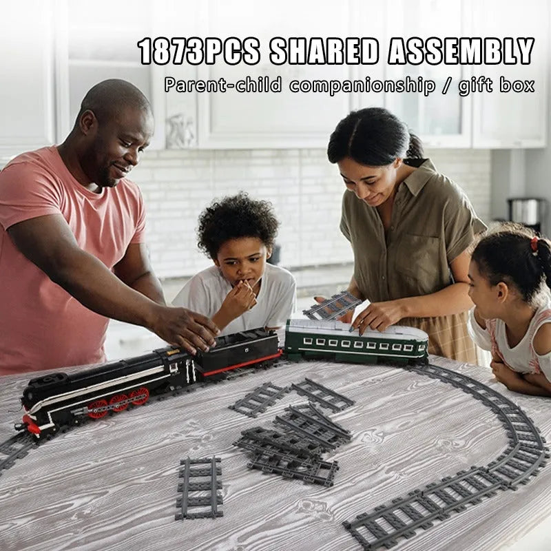 Building Blocks MOC RC Motorized SL7 Asia Express Train APP Bricks Toys Construction Set Toys - 7