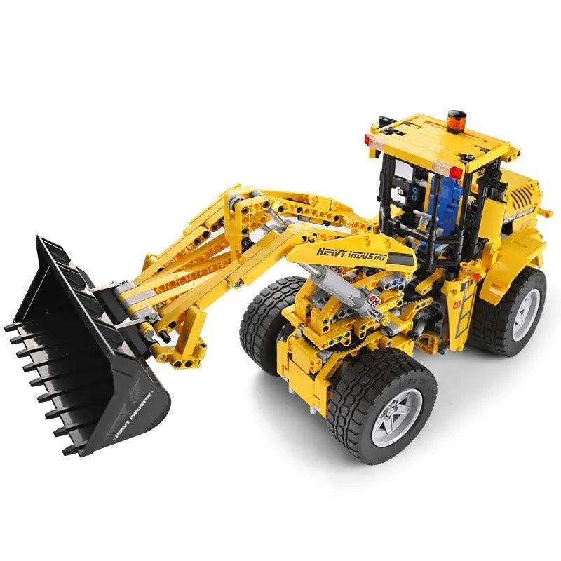 Building Blocks MOC RC Motorized Wheel Front Loader Bulldozer Bricks Toy - 1