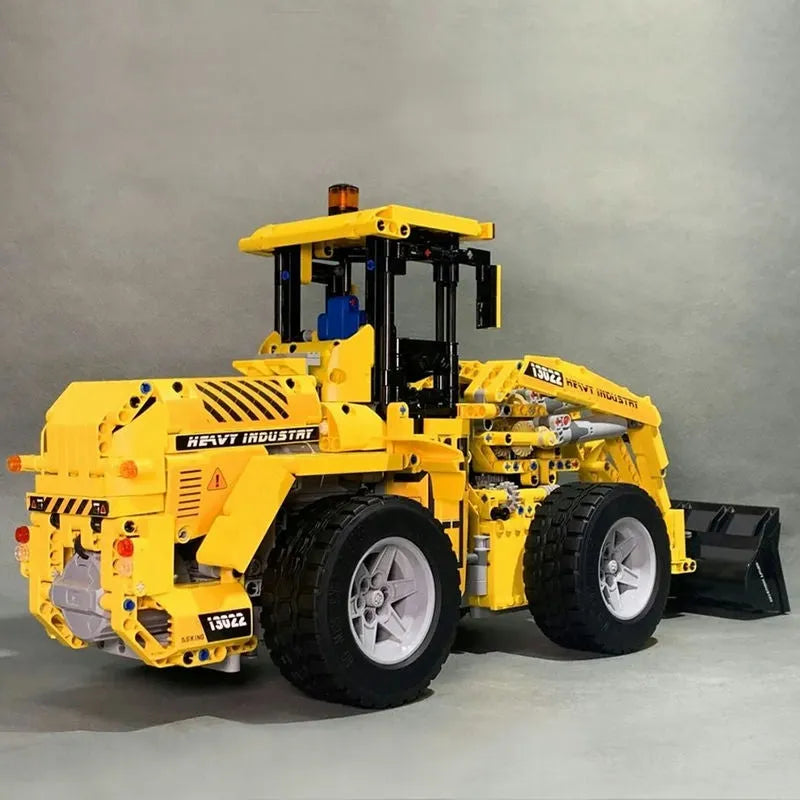 Building Blocks MOC RC Motorized Wheel Front Loader Bulldozer Bricks Toy - 9