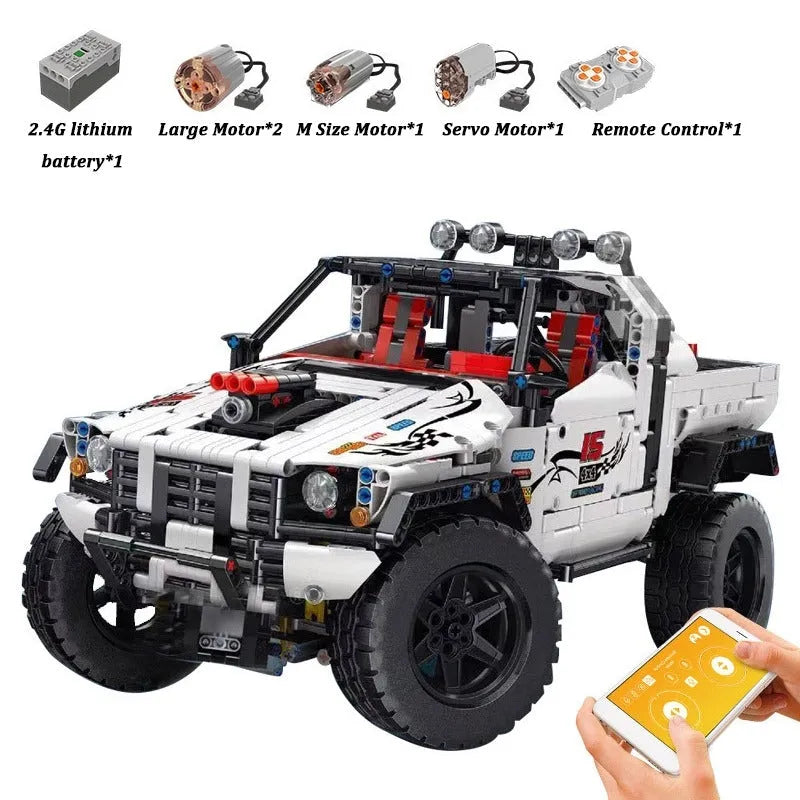 Building Blocks MOC RC Tech Off-Road Pickup Truck Car Bricks Toy 18005 - 1