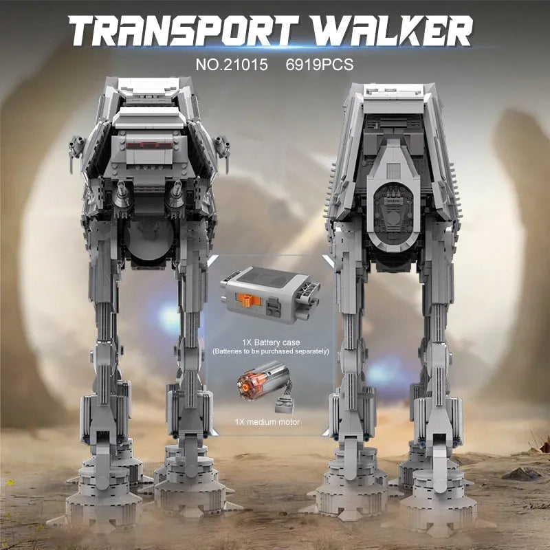 Building Blocks MOC Star Wars 21015 UCS Motorized AT-AT Walker Bricks Toys - 3