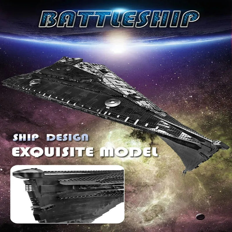 Building Blocks MOC Star Wars Eclipse Class Dreadnought Ship Bricks Toys - 14