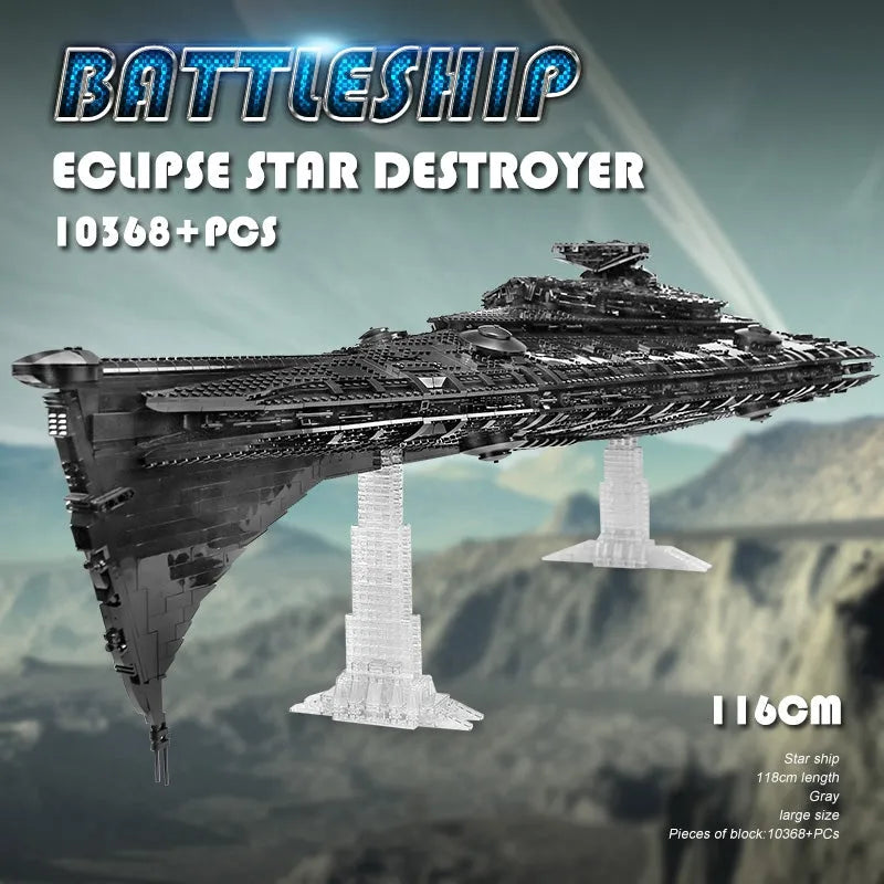 Building Blocks MOC Star Wars Eclipse Class Dreadnought Ship Bricks Toys - 21
