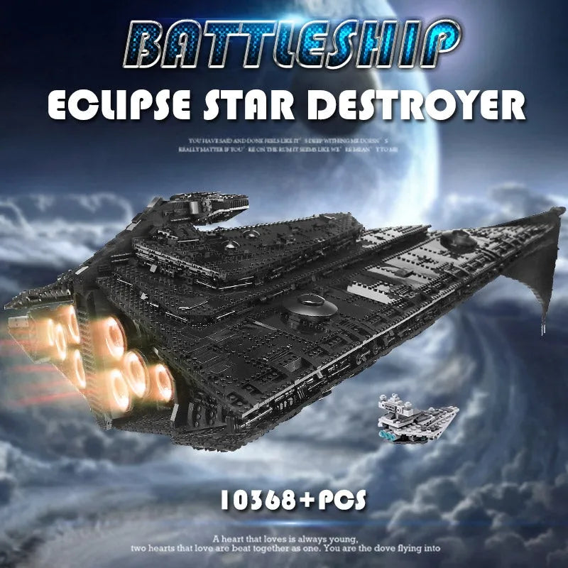 Building Blocks MOC Star Wars Eclipse Class Dreadnought Ship Bricks Toys - 20