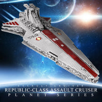 Thumbnail for Building Blocks MOC Star Wars Republic Assault Cruiser Ship Bricks Toy 21005 - 11